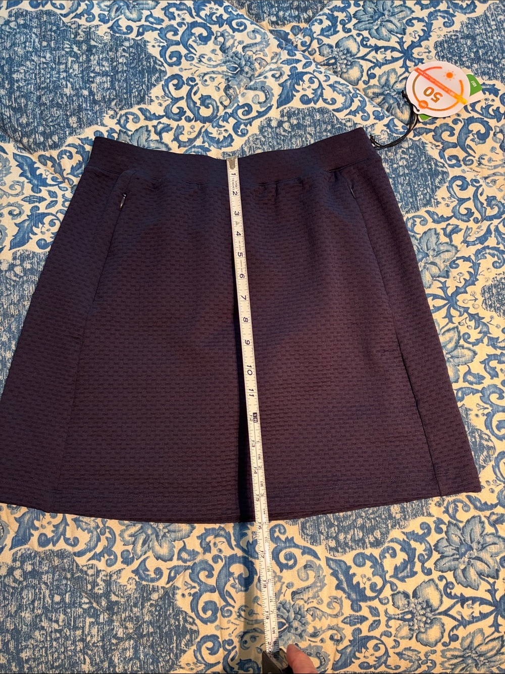 Tail Navy Golf Skort with Side Zippers- New-XS - Picture 4 of 13
